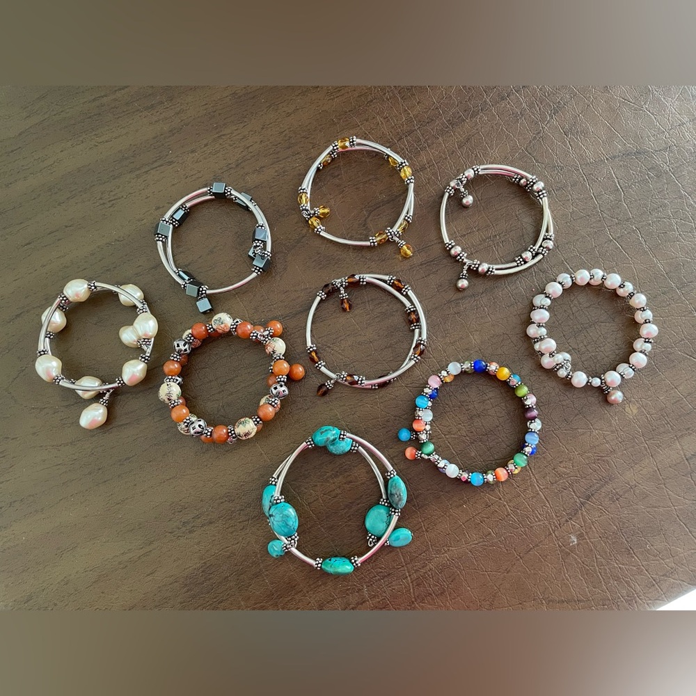 Circle Of Hope Memory Wire Beaded Bracelet - Your Choice